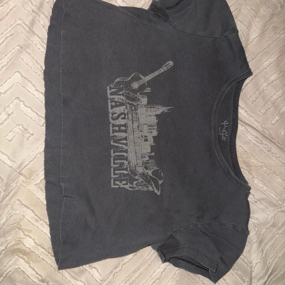 Brandy Melville Gray Nashville Crop Top